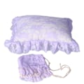 Pikkukuva 8 / 8: Vastasyntyneen valokuvaushattu ja tyyny, pehmeä, ihoystävällinen, söpö ja elegantti pitsihattu, valokuvausrekvisiitta (vaaleanpunainen hattu ja tyyny)