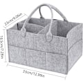 Miniatyrbilde 2 av 4: Filt Baby Bleieorganisator Luksus Bærbar Bleieoppbevaringskurv Bleiekurv for Bleier Babyvåtservietter Baby Gavekurv