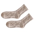 Miniatyrbilde 3 av 8: Barnekåpesokker for jenter Bomull Komfortable Varme Retro Preppy Mid Calf Crew Sokker for Vinter Høst Khaki M