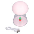 Miniatyrbillede 4 af 8: Natlampe 7 farver nem bærbar genopladelig batteri USB opladning dejlig form baby søvn natlysPink