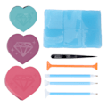 Pikkukuva 7 / 8: Tee-se-itse timanttitaidemaalaustyökalusarja tekojalokivi kärkiporakynän helmet Lajittelutarjottimet Nail Art Tool SetBlue