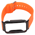 Pikkukuva 2 / 8: Silikoni watch ranneke suojaavalla puskurin case, vaihtotarvike, joka sopii Mi Band 7 Pro oranssiin ja mustaan ​​case