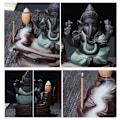 Miniatyrbillede 8 af 8: Tilbageflow Røgelseholder Smuk Vandfald Røgelsebrænder til Meditation Kaffebar Gylden
