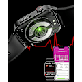 Miniatyrbillede 2 af 5: Blodsukker Smart Watch 2023 EKG Blodtryksmåler Sundhedsmonitor Fitness Tracker IP68 Vandtæt Smartwatch til Mænd og Kvinder Silicagel Sort