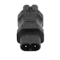 Miniatyrbillede 2 af 8: 5 stk IEC320 C8 til IEC320 C7 konverterstik 2 ben 2500W strømadapter til bærbar computer