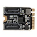 Miniatyrbillede 6 af 8: M.2 til 2 porte SATA3.0 6Gbps JMB582 Chip M.2 til 2 porte SATA3.0 udvidelseskort til computer til Windows