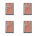 4X Multiplayer Card Game Creative Boxed Waterproof Texas Playing Cards Plastic Durable Poker Magic Trick Tool, Red JH4 Red