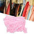 Miniatyrbild 6 av 8: 5 meter flerfärgad 45 mm prickar plisserad trim mesh spetsband sy paljetter broderad DIY hantverk (rosa)