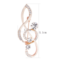 Miniatyrbilde 7 av 7: Elegante kvinner Damer Utsøkt Melody Brosje Pin med Rhinestone klær tilbehør (sølv)