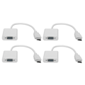 Miniatyrbillede 3 af 8: 4 stk. HDMI han til VGA hun adapterkabel 1080P video high definition bærbar konverter