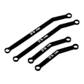 Miniatyrbilde 5 av 8: Høy klaring RC chassis koblinger sett for AXIAL SCX24 1/24 RC Crawler Bil Aluminiumlegering RC Styrestenger Trekkstenger Svart