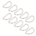 Miniatyrbild 6 av 8: 100 st Metall D-ringar Släta Ytor Klassisk Look Metallringar Spänne för DIY Bälten Resväskor Handväskor Ryggsäckar Silver