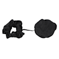 Miniatyrbillede 7 af 8: Drikkeovertræk Scrunchie Sæt Vandtæt Pulverforebyggelse Drikkebeskytter Overtræk Scrunchie til Kop Glas Sort