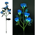 Miniatyrbillede 5 af 5: Solcelle Havelamper, 2 Pak LED Rose Blomst Have Dekorativ Pæl Lamper med 10 Roser