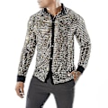 Miniatyrbilde 4 av 5: Disco-dansskjorte for menn - skinnende paljettmesh-topp 2XL gull