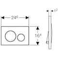 Miniatyrbillede 3 af 5: Til Sigma20 Dual Skylleplade Hvid Farve Krom Design Ringe
