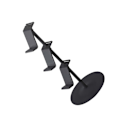 Miniatyrbilde 5 av 8: 3-lags spillkontrollerholder for spillkonsoll, hullet hodetelefonholder, spillkonsollkontrollerholder, stativ, organisator for XBOX, svart