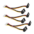 Miniatyrbild 6 av 8: 10 st SATA-strömkabeldelare 1 in 2 ut IDE-SATA-konverteringsdelare strömkabel för att tillhandahålla ström