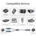 Miniatyrbillede 3 af 5: 50cm XLR Splitter Kabel 1 XLR Hun til 2 XLR Han XLR Y Splitter Kabel Mikrofon Splitter Ledning fo