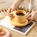 Miniatyrbilde 5 av 5: Keramisk krus Nordisk Ins Fett Håndtak Frokost Kaffe Melk Vannkopp
