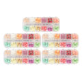Pikkukuva 1 / 8: 5 laatikkoa Nail Art Glitter Slice 12 tyyppiä koristeellinen manikyyri hedelmä kumi kynsien kiiltävä paljetti tee-se-itse