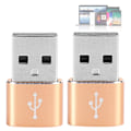 Pikkukuva 6 / 8: 2 kpl alumiiniseos TypeC - USB -sovitinta latauksen synkronointiin ja tiedonsiirtoon (kulta)