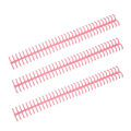 Miniatyrbilde 6 av 8: 10 stk 34 hull bindersrygg i plast, avtakbare løse bladringer, 12 mm diameter, rosa