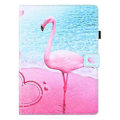 Miniatyrbild 2 av 5: För Huawei Enjoy Tablet 2 10.1 / Matepad T 10s Färgad Ritning Horisontell Flip PU Läderfodral Med Hållare & Kortplatser & Plånbok Zekai Flamingo