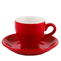 Miniatyrbillede 4 af 4: Espresso Sort Italiensk Kaffe Kop Rød