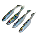 Miniatyrbilde 6 av 8: 4PCS AR48 75mm/3.2g T-hale myk PVC agn dobbelt farger Jigging Wobblers kunstig lokkegullgrønn svart