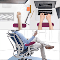 Miniatyrbild 4 av 5: Stol Armstödsdynor 2 st, Memory Foam Spelstolsdyna, Vinröd