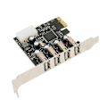Pikkukuva 3 / 8: PCI E - USB laajennuskorttikeskitin 4 USB2.0-portit Tuki Hot Plug -sisäinen USB keskitin Windows 10 8 7 -käyttöjärjestelmälle Linuxille OS X:lle