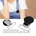 Miniatyrbillede 7 af 8: 10 stk 25 mm runde seler seler Suttebåndholder Clip DIY Making Supplies (sort)