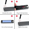Miniatyrbild 3 av 5: M.2 NVMe HDD-kabinett USB3.2 GEN2x2 20 Gbps HDD-kabinett