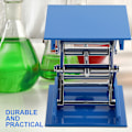 Miniatyrbillede 7 af 8: 100 x 100 mm blå galvaniseret aluminium laboratorieløfteplatform stativ stativ sakseløfter