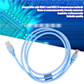 Miniatyrbild 3 av 6: Transparent blå USB datakabel - 1,5 meter längd (A hane till B hane)