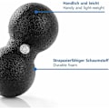 Miniatyrbillede 2 af 5: Skum Selvmassagebold/Twin-Ball I Sort - Selvmassagerulle/Duo Bold/Fascia Træner/Fascia Bold