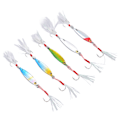 Miniatyrbilde 3 av 8: 5 stk 10g jigg fiskelokk Metall Jig agn kunstig sluk med fjærkroker fiskeutstyr for bass