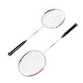 Miniatyrbild 6 av 8: REGAIL Badminton Racket Par 2 Aluminiumlegering Lätt Bärbar Badminton Rackets för Inomhus Utomhus Röd