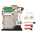 Miniatyrbillede 1 af 8: 2,5 tommer 3,5 tommer intern HDD-kabinet dobbelt skuffe 6 Gbps hot-swappable god varmeafledning bakkefri HDD mobil rack bur