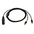 Miniatyrbillede 7 af 8: XLR han til 2 RCA kabel HiFi klart signal tabsfri XLR Y splitterledning til mixer Aktiv højttalermikrofon 1m / 3.3ft