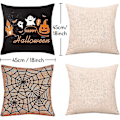 Pikkukuva 2 / 4: Halloween-tyynyliinasetti - Oranssi ja musta Onnellinen Halloween
