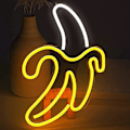 Miniatyrbild 2 av 4: 1 st LED Neon Bananformad Neon LED Ljusskylt Dekoration Neonljus för Sovrum Bar Hotell Fest Väggkonst Dekoration USB eller Batteridriven