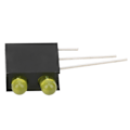 Miniatyrbillede 7 af 8: 100 stk 3 mm lysholder dobbelt hul LED diodelampe med base industrielt indikator tilbehør Gult lys