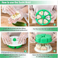 Pikkukuva 4 / 4: 6 in 1 Onigiri Muotti Kolmio Sushi Muotti, Sushi Muottikotelo - DIY Onigiri Valmistaja