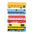 Miniatyrbild 8 av 8: 4 st leksaksbussar i legering, tidig pedagogisk dragbilmodell för barn
