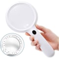 Miniatyrbillede 1 af 5: LED håndholdt forstørrelsesglas - 120mm ekstra stort forstørrelsesglas til ældre læsning, svagt syn