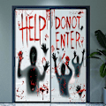 Miniatyrbilde 1 av 4: Halloween Zombie Håndavtrykk Vindu Dør Dekorasjoner Sett - 6 stk