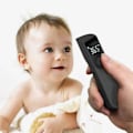 Miniatyrbild 2 av 4: Termometer för vuxna, kontaktfri panntermometer för barn, kontaktfri infraröd termometer för baby, snabbavläsning med digital display - Svart