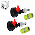 Pikkukuva 1 / 4: S60x6 Adapteriventtiili 3/4 1000 litran IBC-vesisäiliöön, ämpäritarvikkeet, ämpärin kytkinliitos, puutarhaletkuliitosHL (vain hanaZD B2 EE